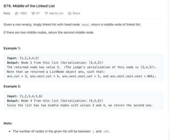 Middle Linked List