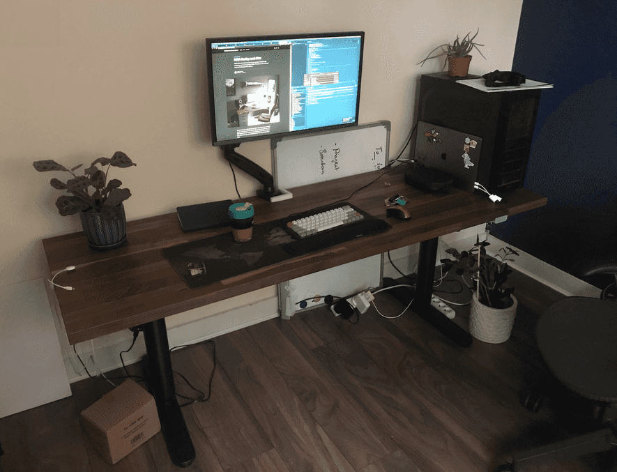 IKEA Standing Desk + Karlby Counter Top = Perfect Desk thedeployguy